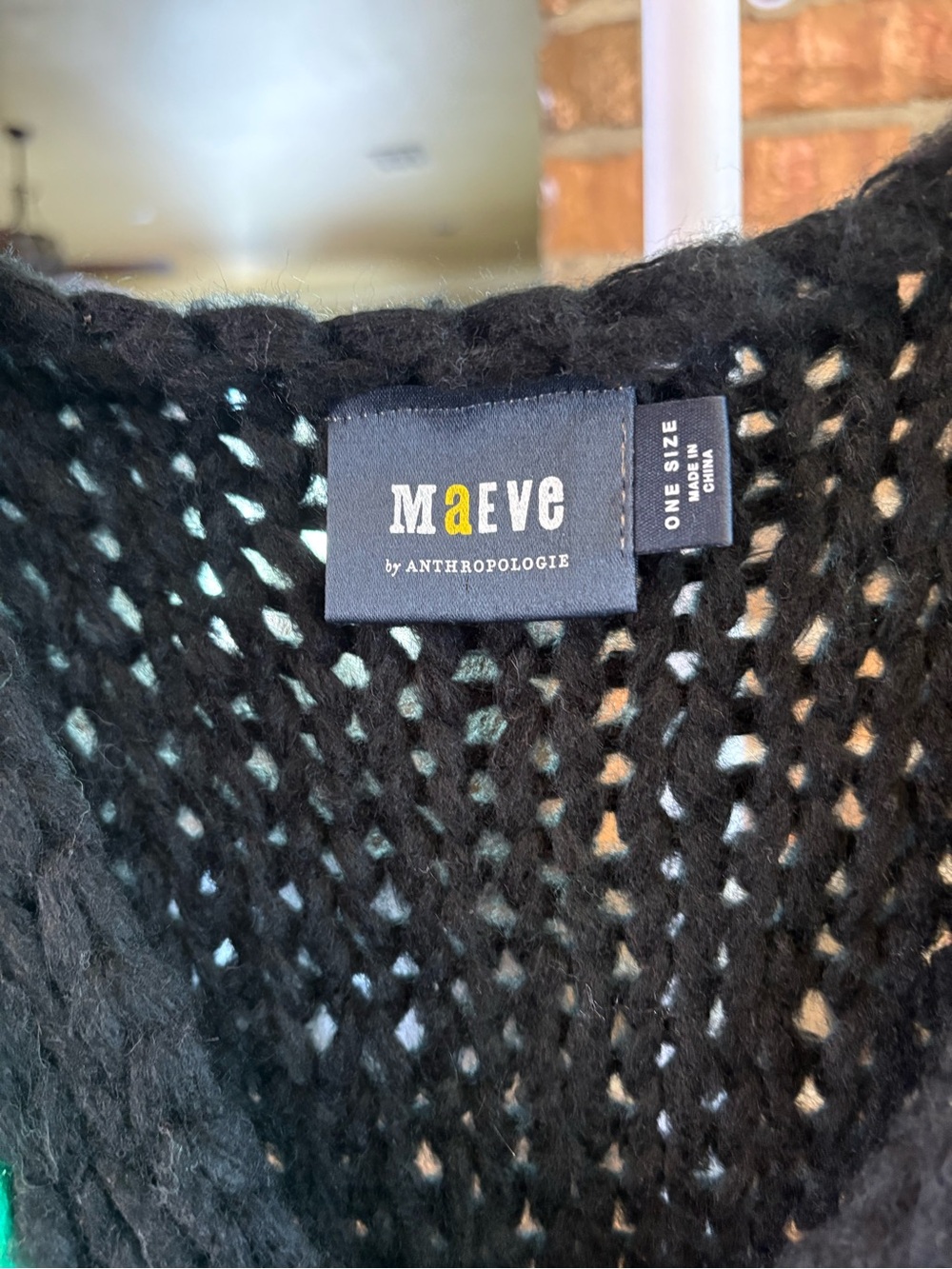 Anthropologie Maeve V-Neck Chunky Knit Sweater Vest with Multicolor cable knit. - Picture 5 of 7